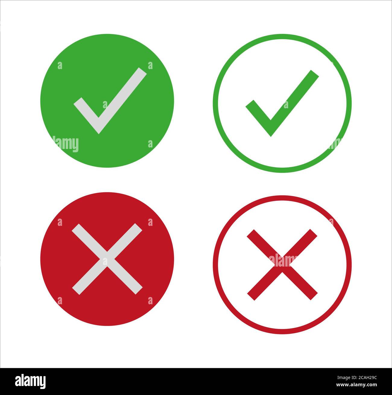 Green yellow red button check cross hi-res stock photography and images ...
