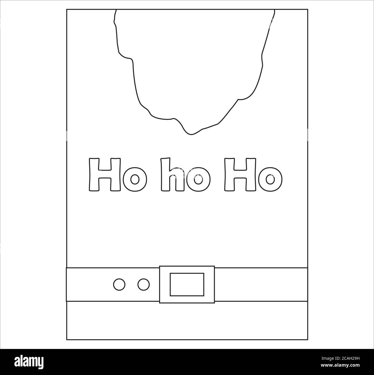 Illustration of a frame with a Santa belt and "Ho ho Ho" text isolated ...