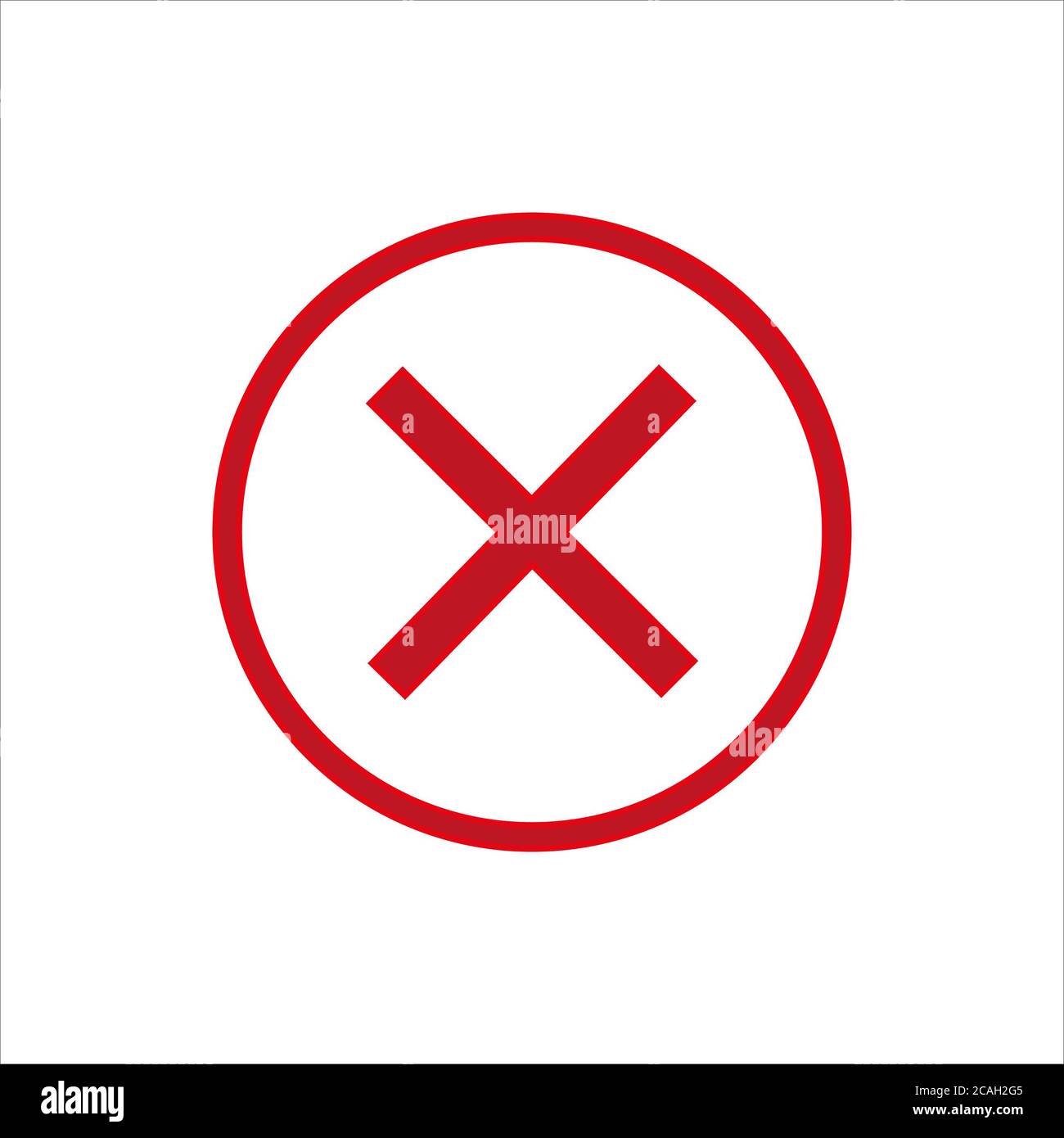 Illustration of a red round X mark isolated on a white background Stock ...