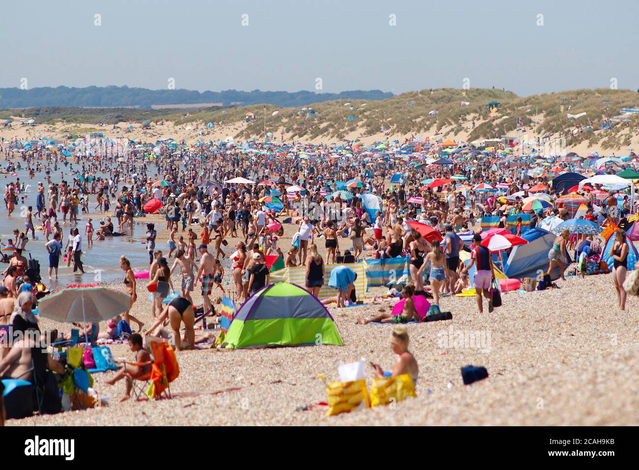 Crowded beach camber sands in hi-res stock photography and images - Alamy