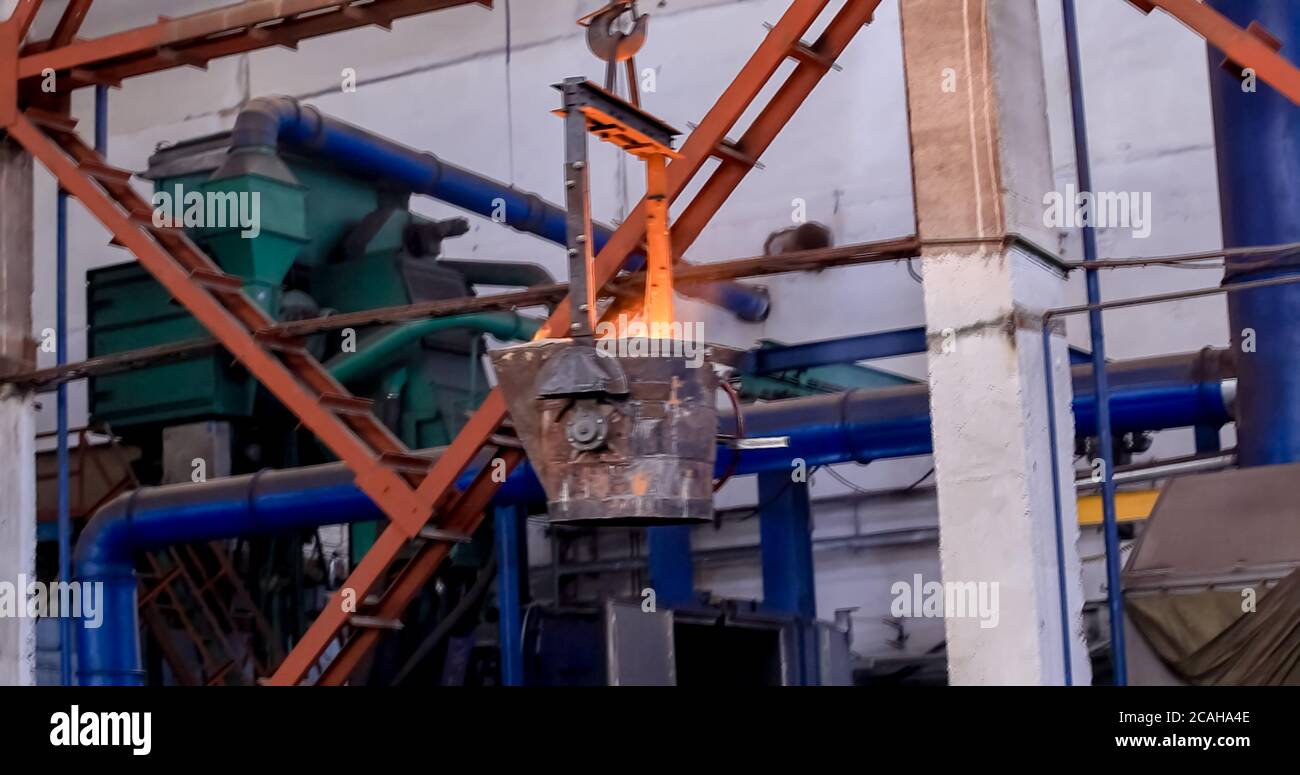 Liquid metal from blast furnace Stock Photo - Alamy
