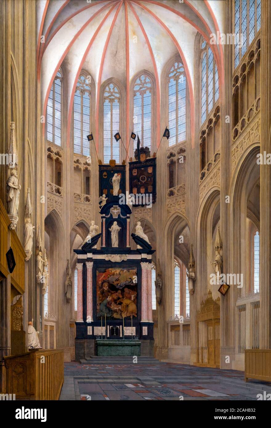 Cathedral of Saint John at 's-Hertogenbosch, Pieter Jansz. Saenredam,  1646, National Gallery of Art, Washington DC, USA, North America Stock Photo