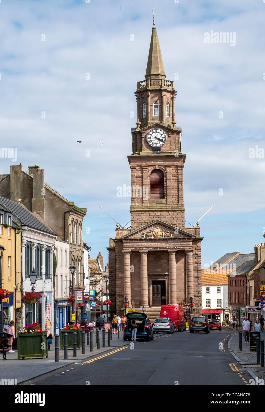 The town hall, Marygate, Berwick-upon-Tweed, Northumberland, England. Stock Photo