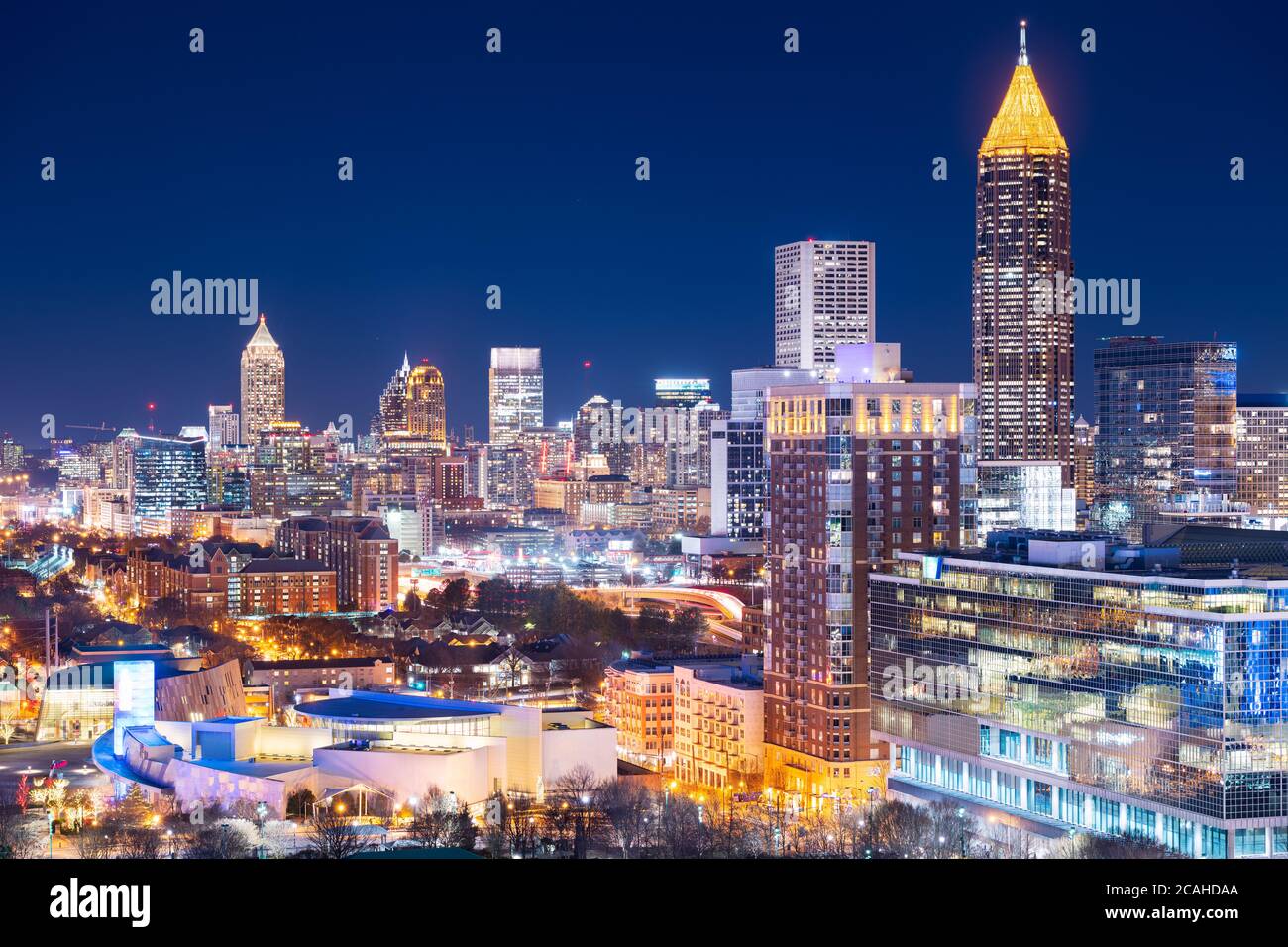 Atlanta, Georgia, USA downtown skyline at night Stock Photo - Alamy