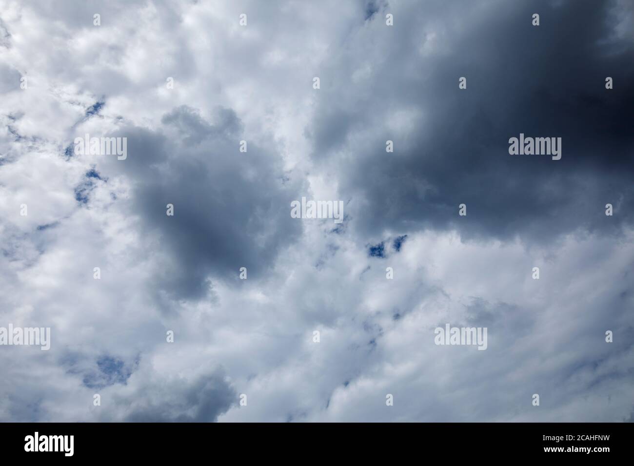 Grey clouds covering sky , Finland Stock Photo
