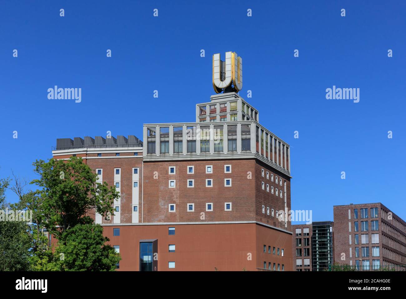 Dortmund U-Tower or Dortmunder U, landmark former Union Brewery, now a centre for art and culture , Germany Stock Photo