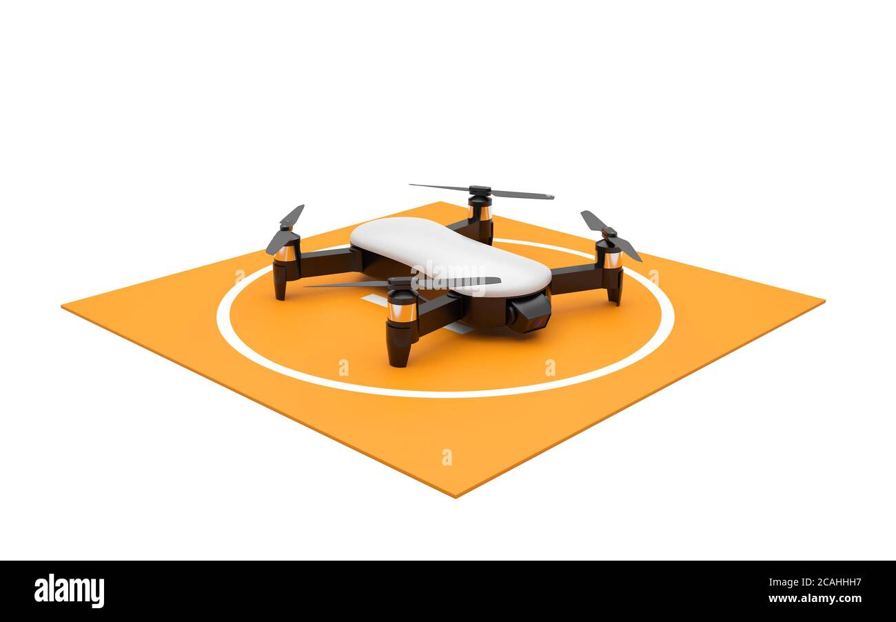 drone quadrocopter uav 3D illustration Stock Photo