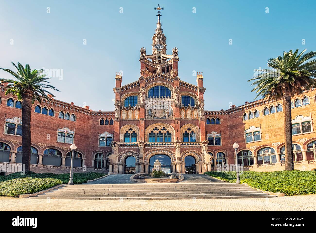 Hospital de Sant Pau Barcelona city is a UNESCO World Heritage Site, Spain Stock Photo