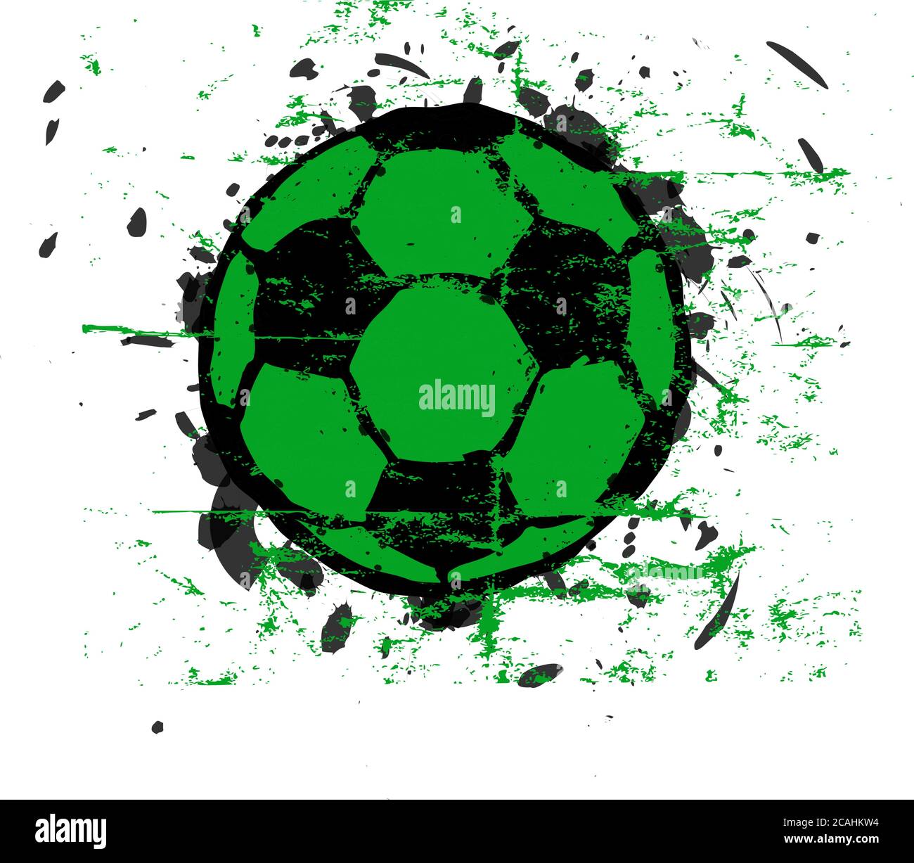 grungy soccer ball, vector illustration Stock Vector