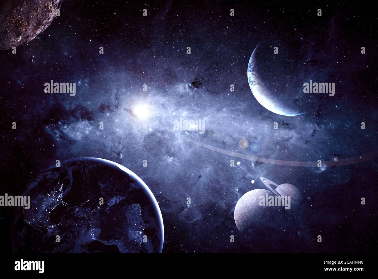 in outer space Stock Photo Alamy