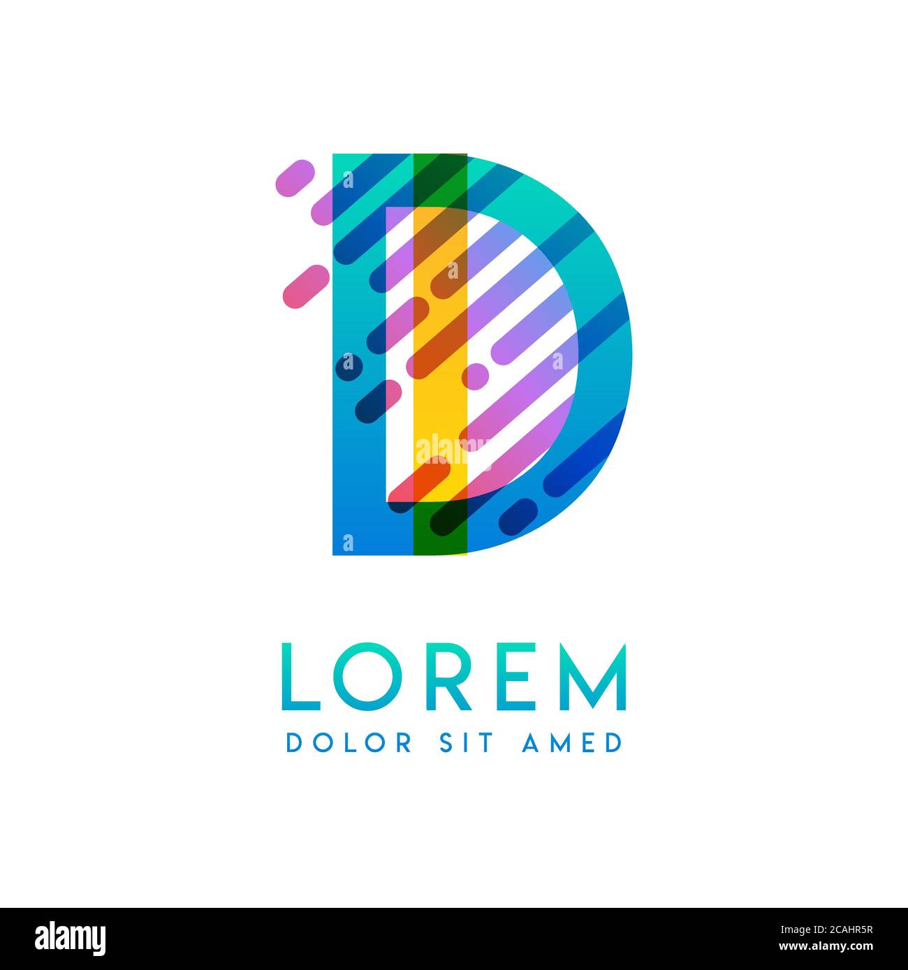 ID logo with the theme of galaxy speed and style that is suitable for creative and business industries. DI Letter Logo design for all webpage media an Stock Vector