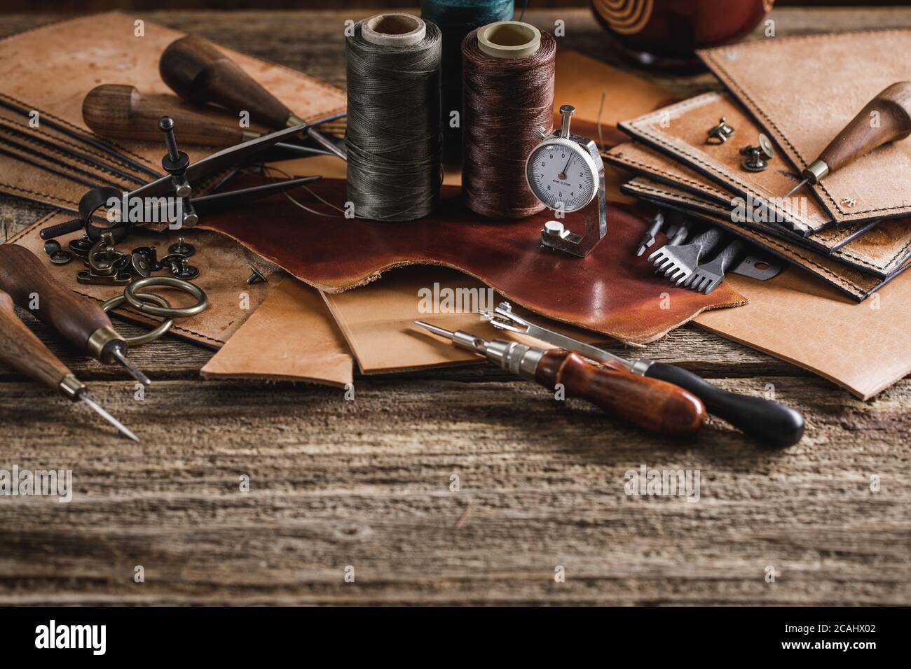 Leather Craft Tools On Cutting Mat Stock Photo 1511887040