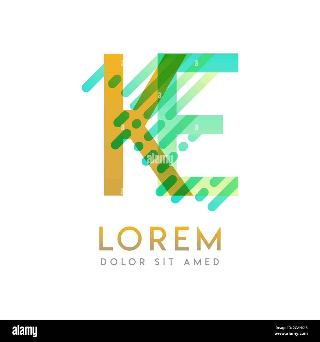 KE logo with the theme of galaxy speed and style that is suitable for creative and business industries. EK Letter Logo design for all webpage media an Stock Vector