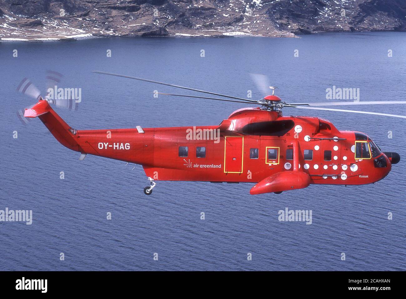 Air Greenland Sikorsky S 61n Helicopter Oy Hag En Route Qaqortoq Narsarsuaq In Greenland Stock Photo Alamy