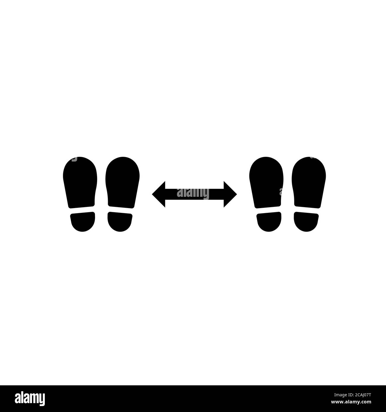 Social Distancing Keep Your Distance icon sign on white background. Stock Vector illustration. Stock Vector