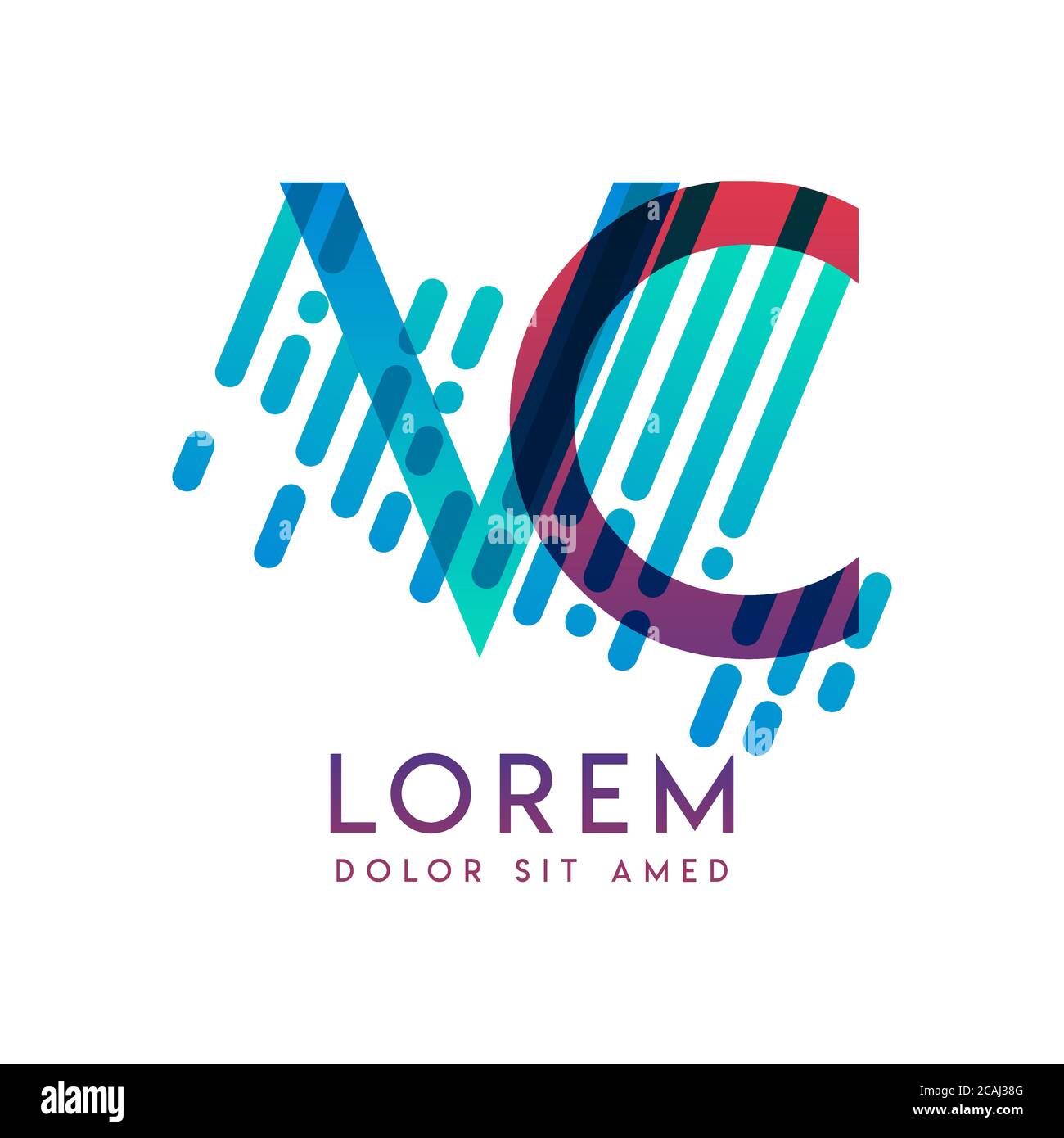 VC logo with the theme of galaxy speed and style that is suitable for creative and business industries. CV Letter Logo design for all webpage media an Stock Vector