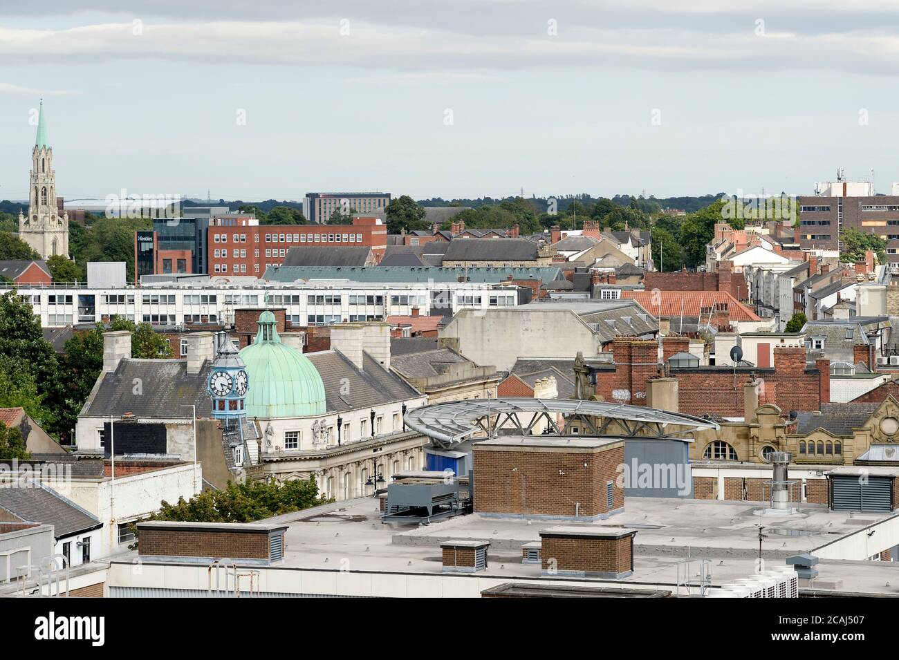 Views across Doncaster from above Stock Photo