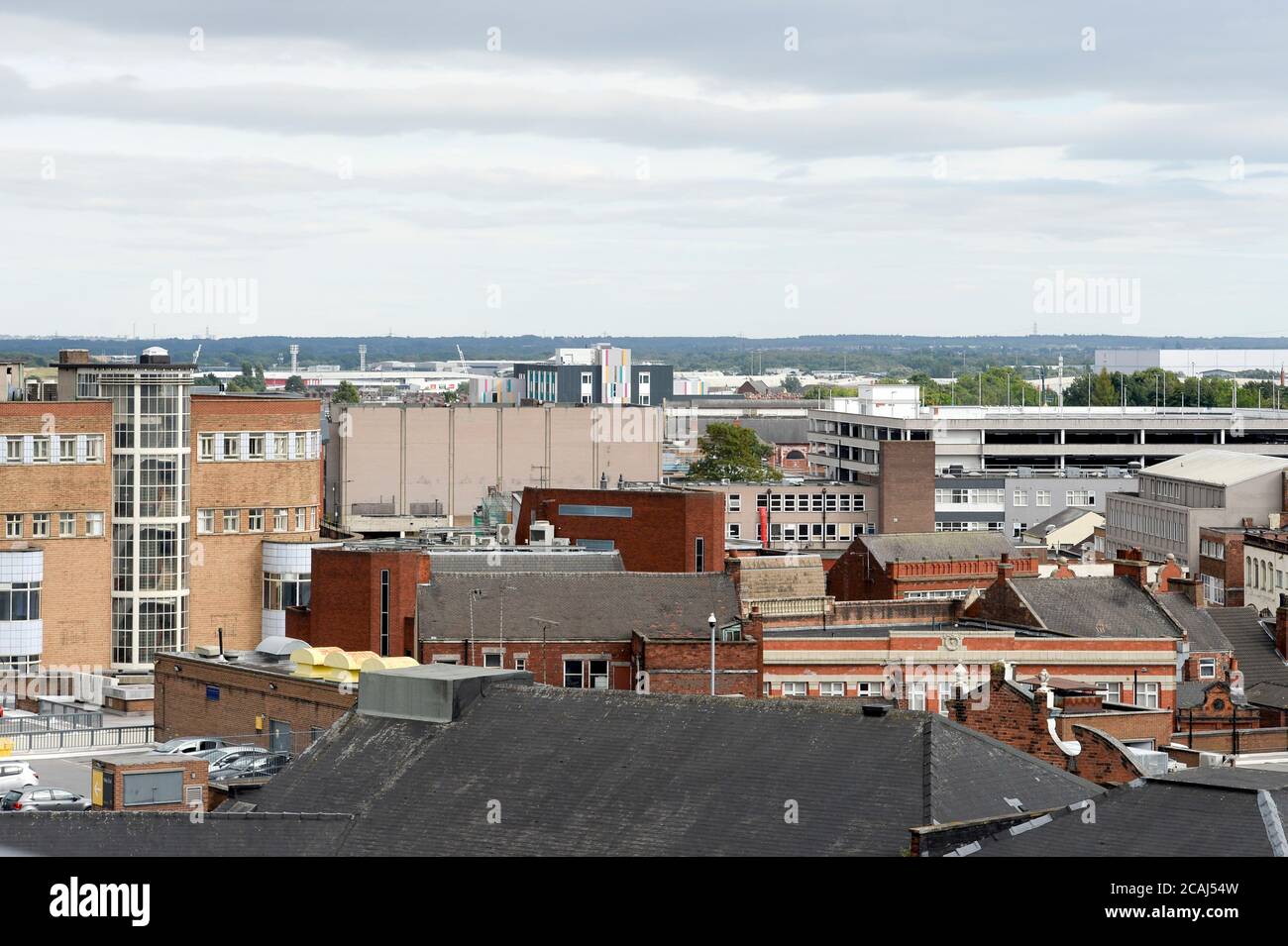 Views across Doncaster from above Stock Photo
