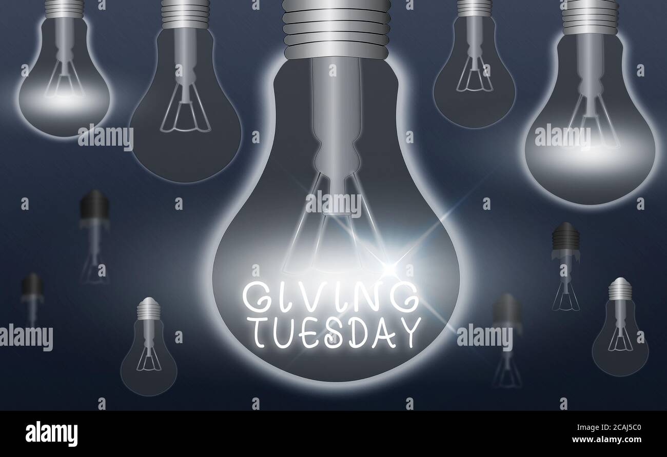 Handwriting text writing Giving Tuesday. Conceptual photo international ...