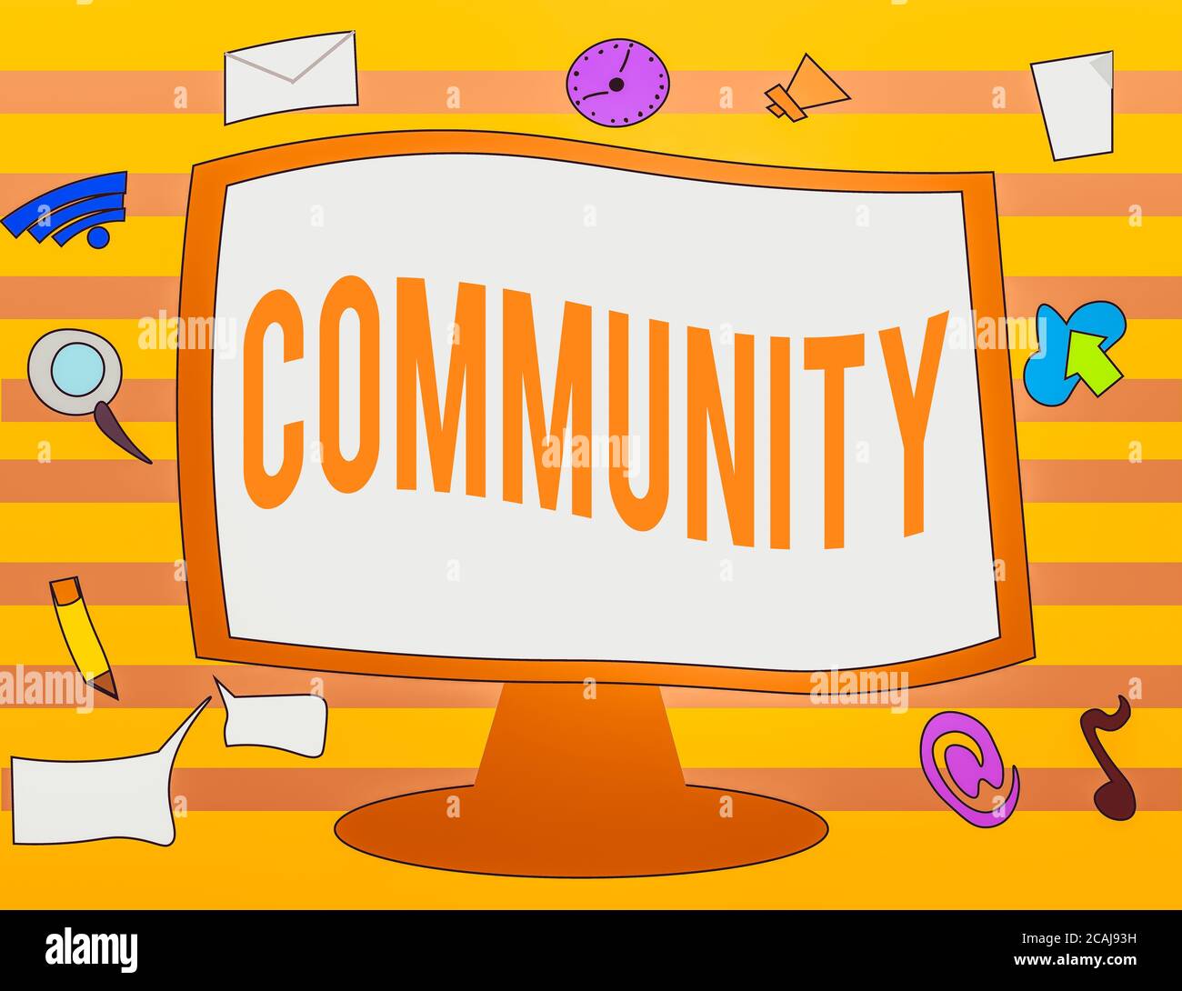 Text sign showing Community. Business photo text group of showing with ...