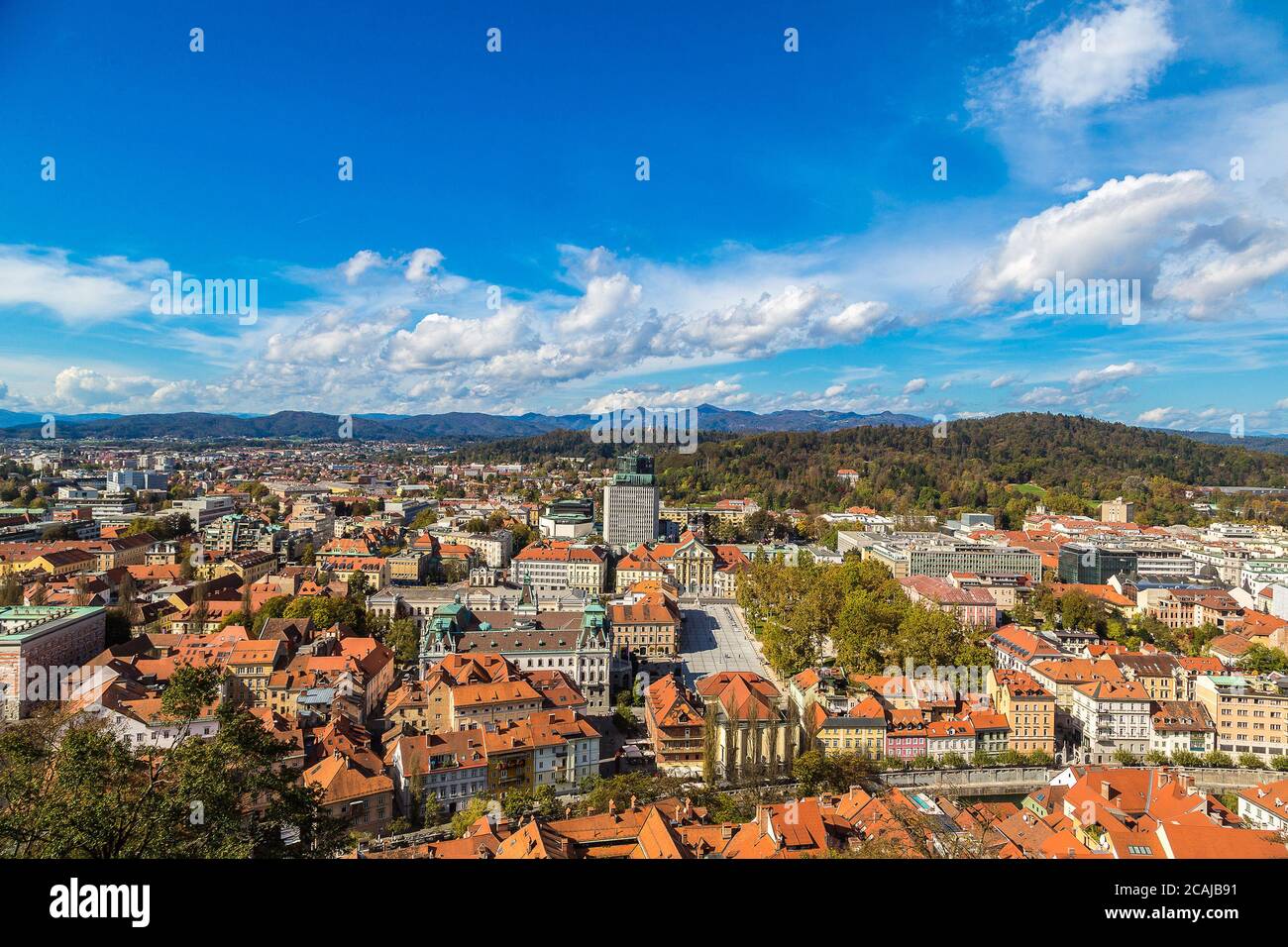 Aerial top view slovenian river hi-res stock photography and images - Alamy