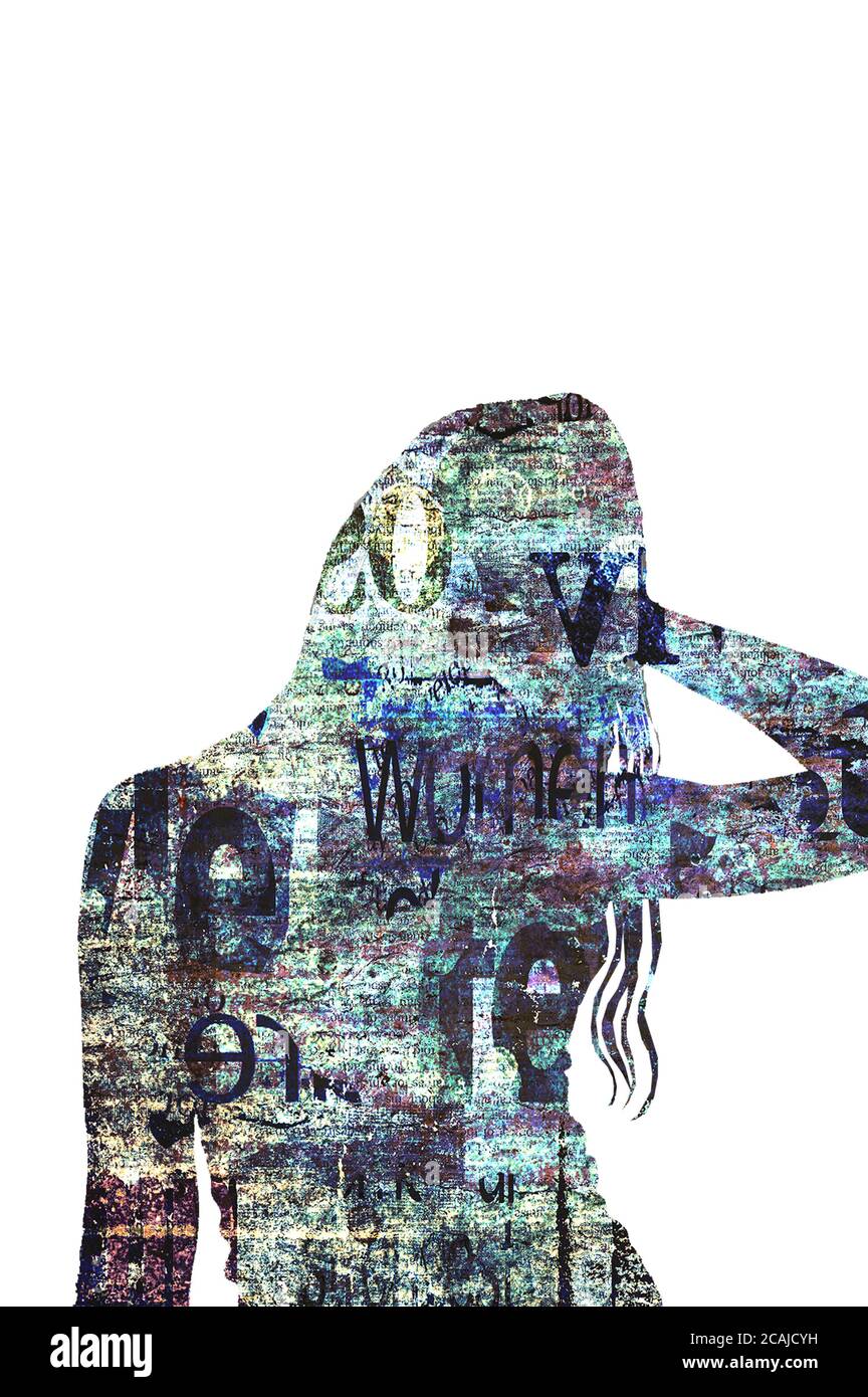 Contemporary Fashion Art Beautiful Female Silhouette With Newspaper Texture Isolated On White Background Newspapers Art Print Young Woman With Long Stock Photo Alamy Contemporary Fashion Art Beautiful Female Silhouette With Newspaper Texture Isolated On White Background Newspapers Art Print Young Woman With Long Stock Photo Alamy