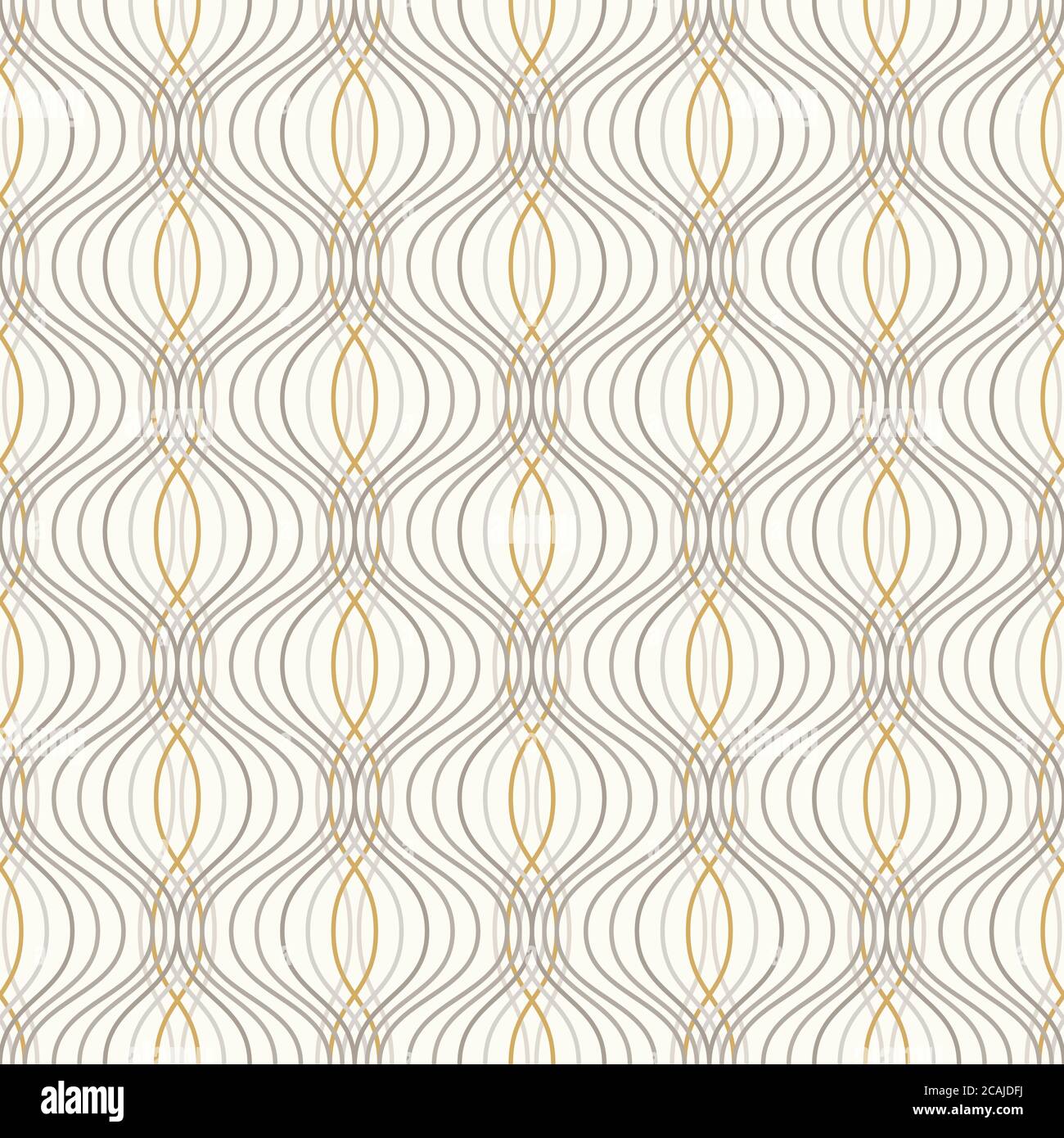 Ogee seamless vector curved pattern, abstract geometric background