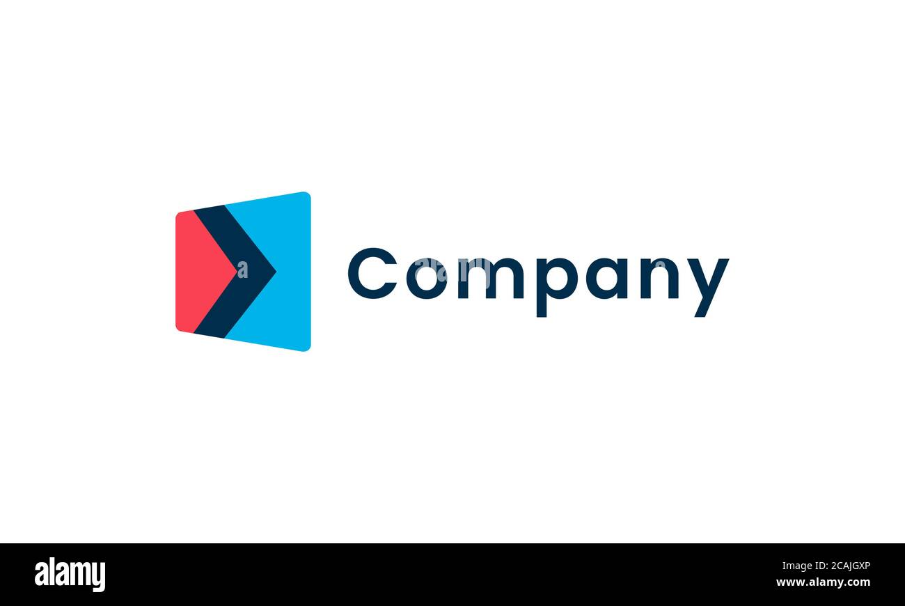 square perspective arrow modern vector design concept. Suitable as a logo that represents technology, advanced, developed, intelligence. Stock Vector