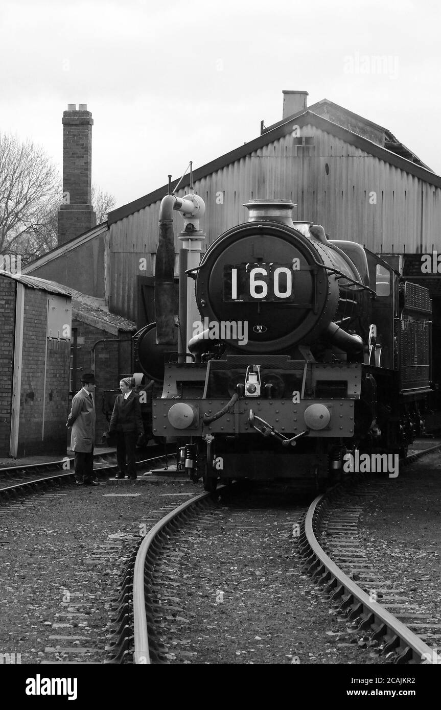 'King Edward II' on shed at Didcot. Stock Photo