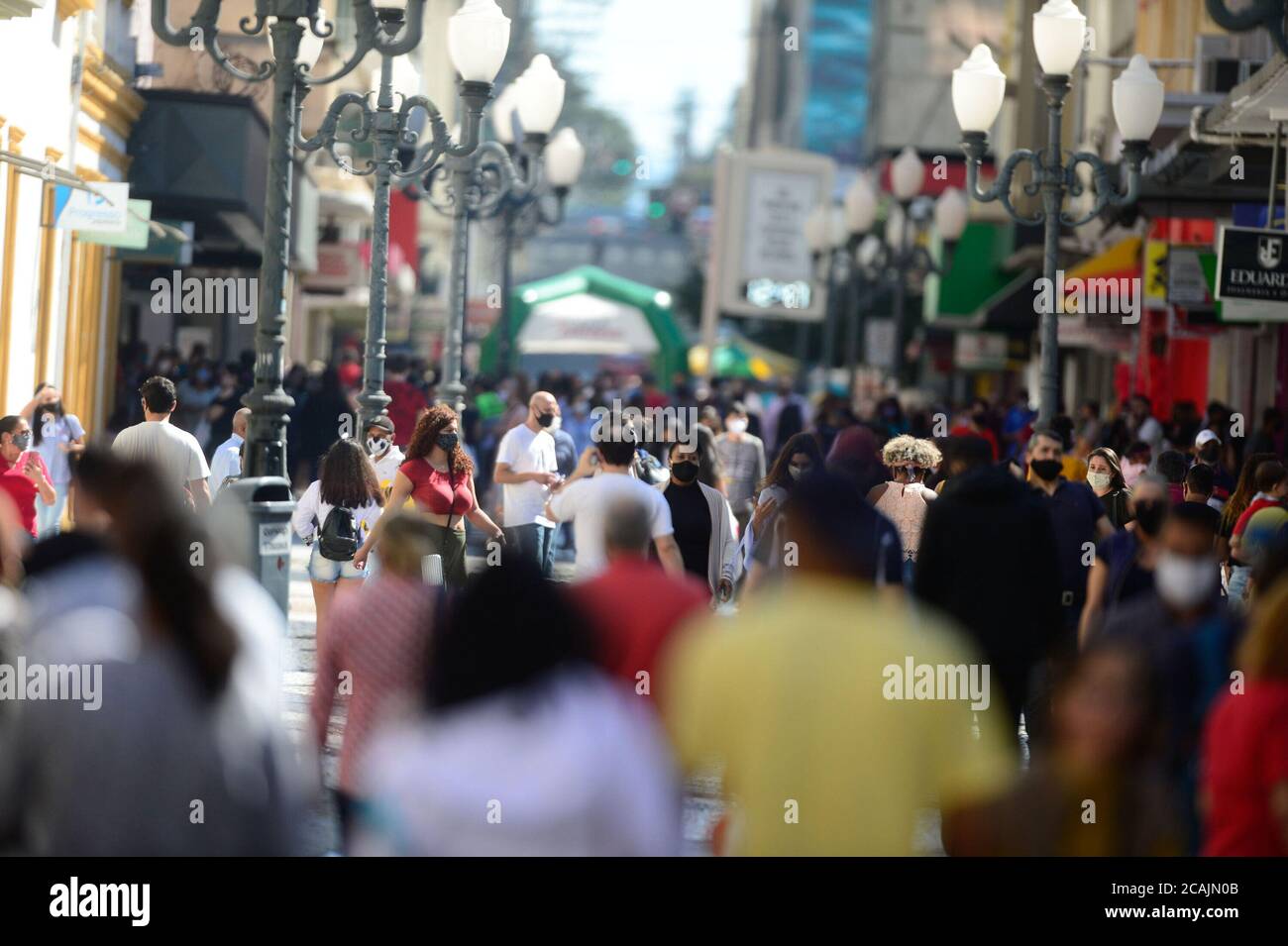 Florianópolis (SC), 07/08/2020 - Movimento / Coronavírus - O estado de Santa Catarina aproxima-se dos 100 mil casos confirmados de COVID-19 e passa pe Stock Photo