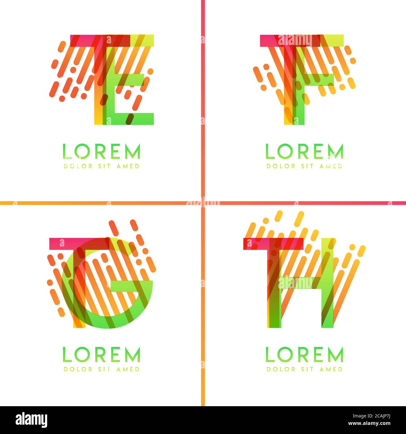 colorful alphabet bold logo for promotion, marketing and advertising