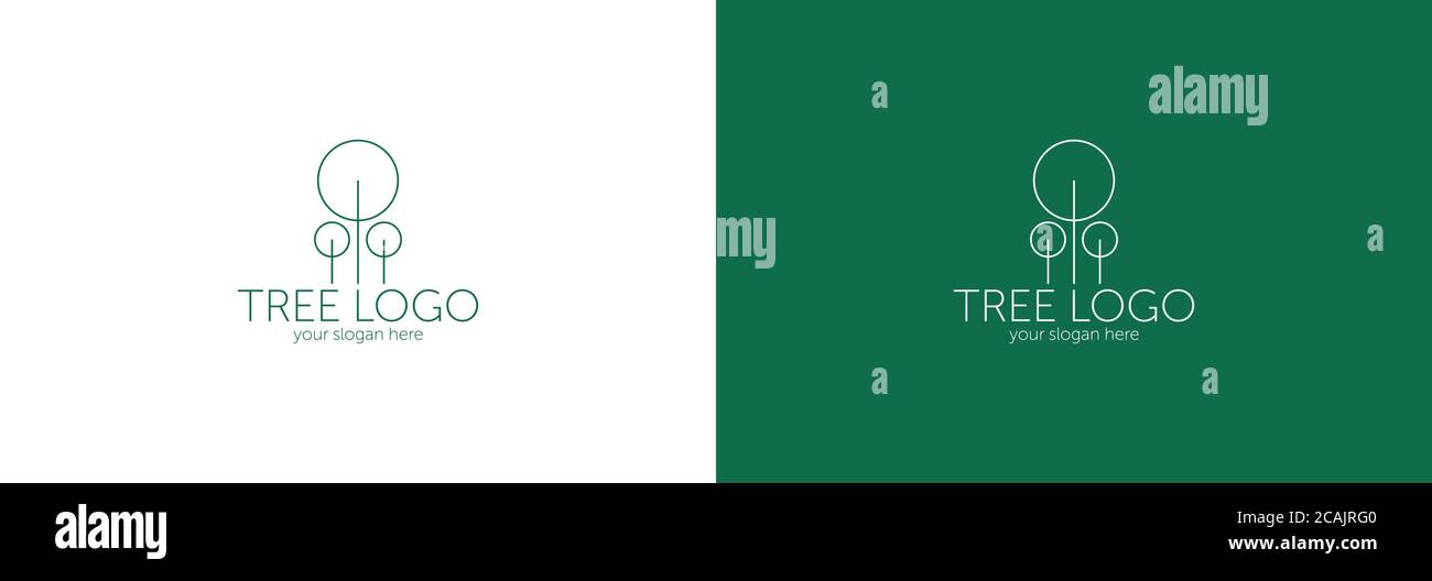 Green tree vector logo design template. Plant, nature and ecology Stock ...
