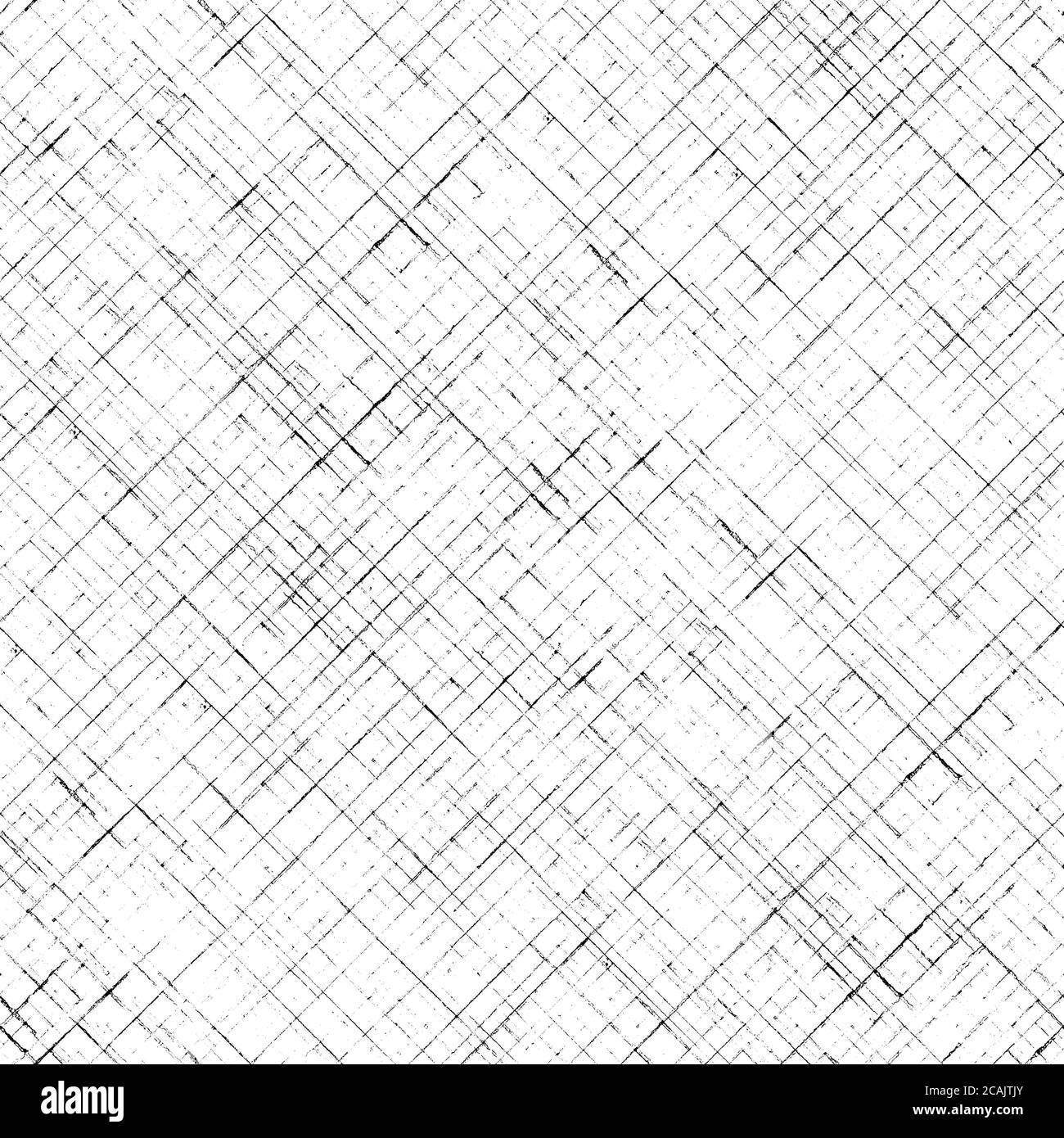 Stripe diagonal plaid seamless pattern. Black stripes on white background. Hand drawn striped texture. Print for cloth design, textile, fabric, wallpa Stock Photo