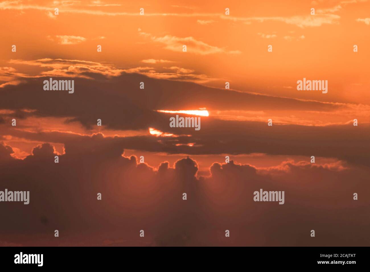 Sun Sky Clouds at Beautiful Sunset Stock Photo - Alamy