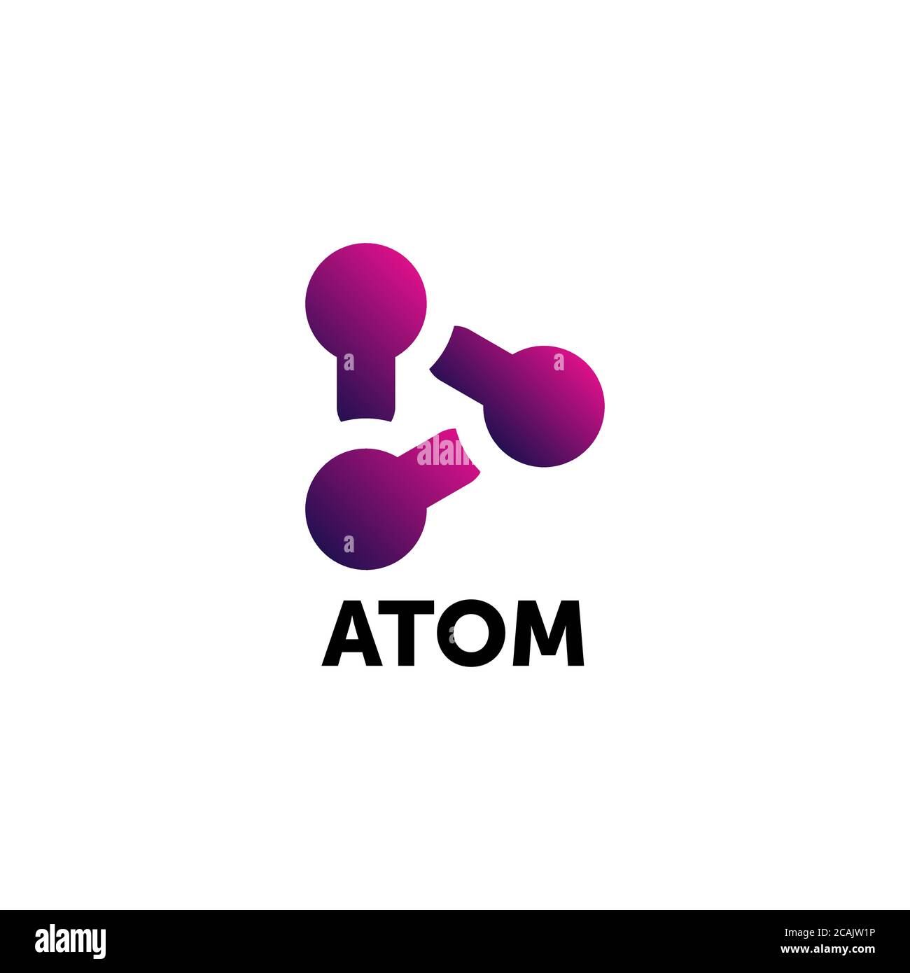 The atom path world of science logo graphic design icon Stock Vector