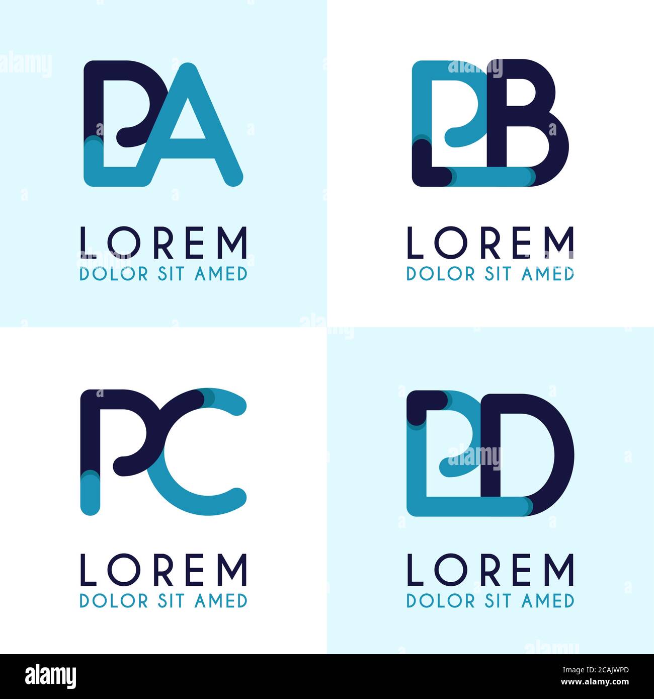 Initial letter PD logo template colored black blue circle design for  business and company identity Stock Vector Image & Art - Alamy