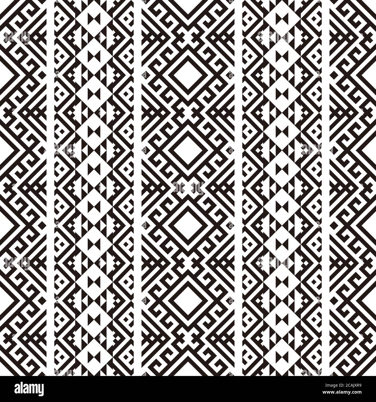Tribal ethnic vector texture. Seamless striped pattern in Aztec style ...