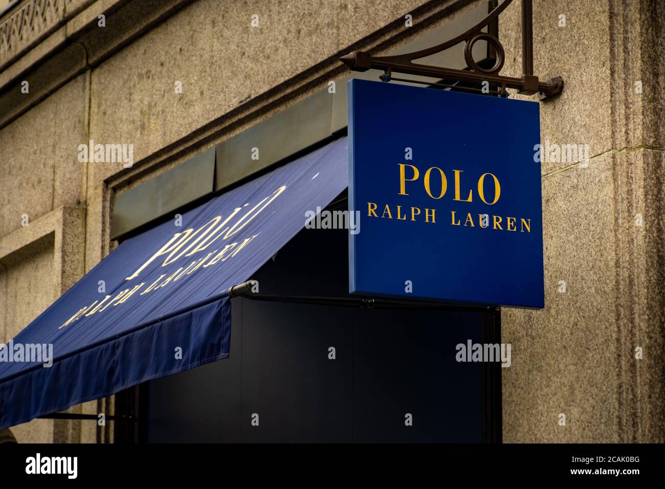 London- Polo Ralph Lauren retail store signage in London's West End Stock Photo