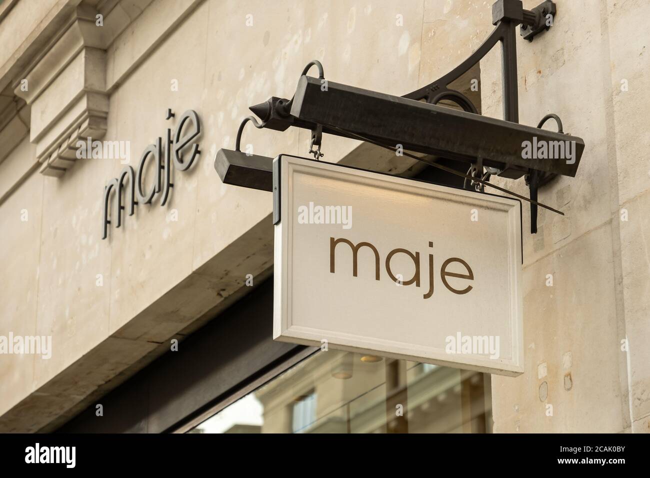 London- Maje retail store signage in London's West End Stock Photo - Alamy