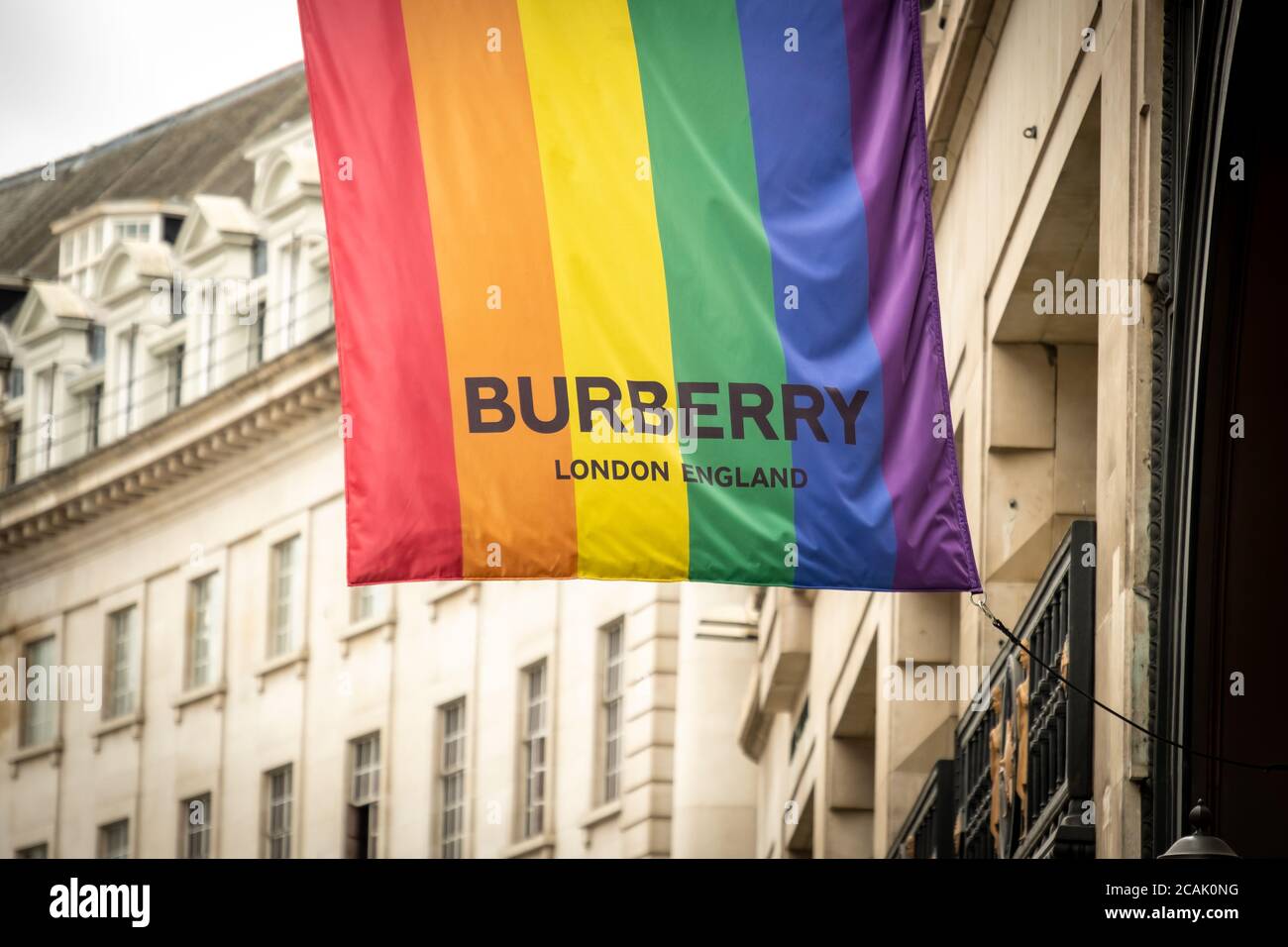London- Burberry retail store signage on Regent Street in London's West End  Stock Photo - Alamy