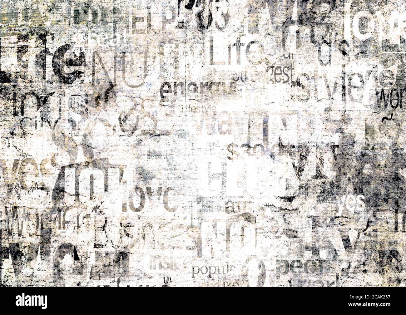 Old newspaper paper grunge with letters, words texture background. Blurred  vintage newspapers textured backdrop. Blur unreadable aged news lettering  horizontal page. Light beige art collage. - Stock Image - Everypixel
