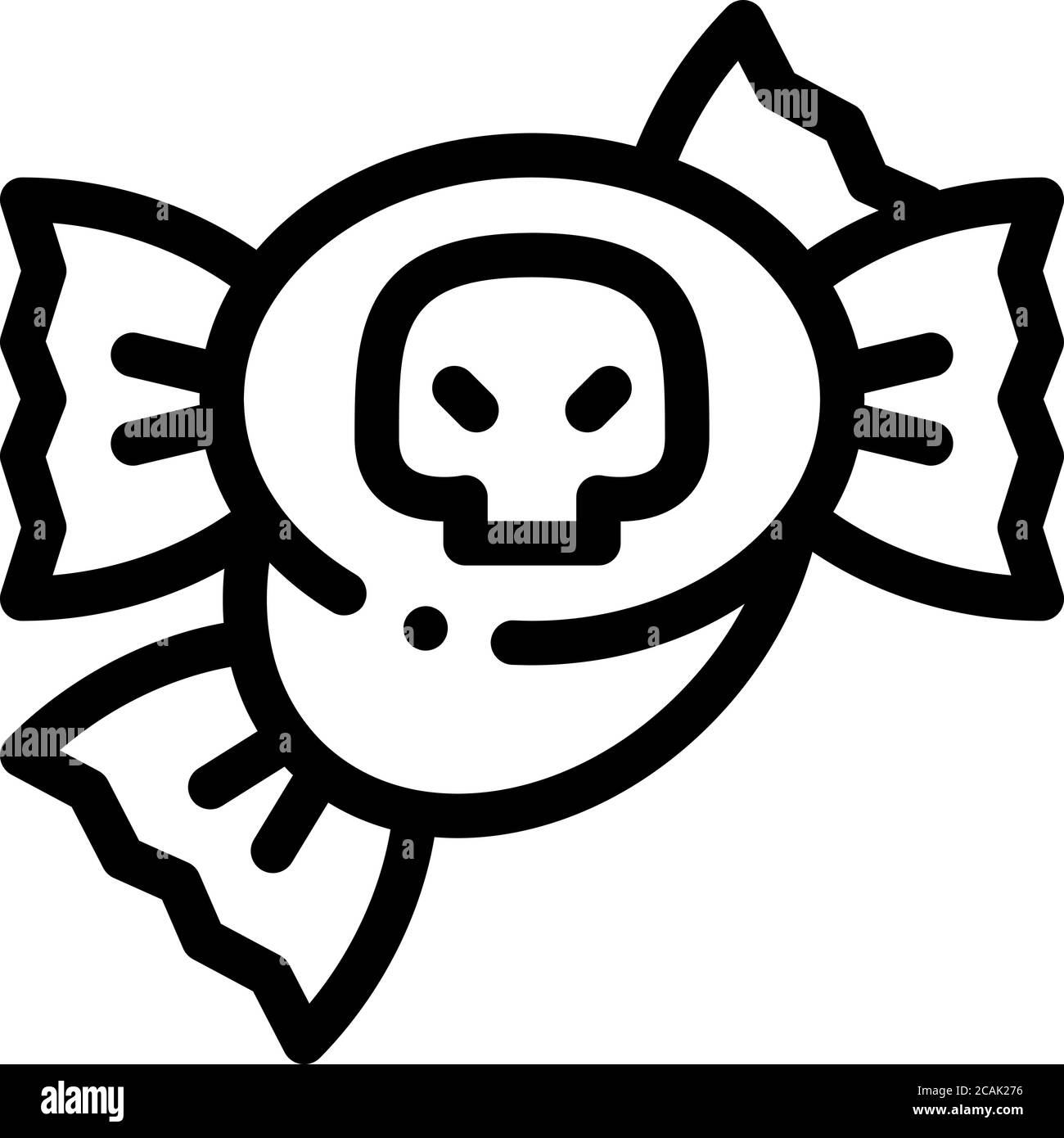 halloween candy icon vector outline illustration Stock Vector Image ...