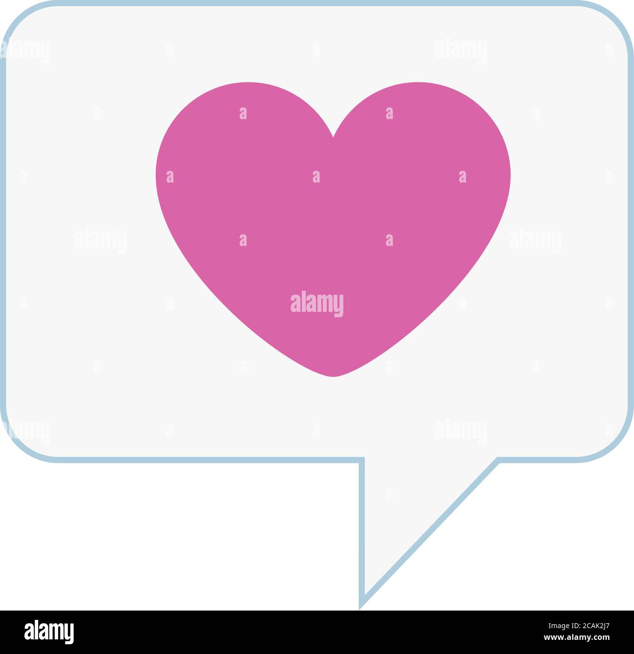 love message, heart in speech bubble Stock Vector Image & Art - Alamy