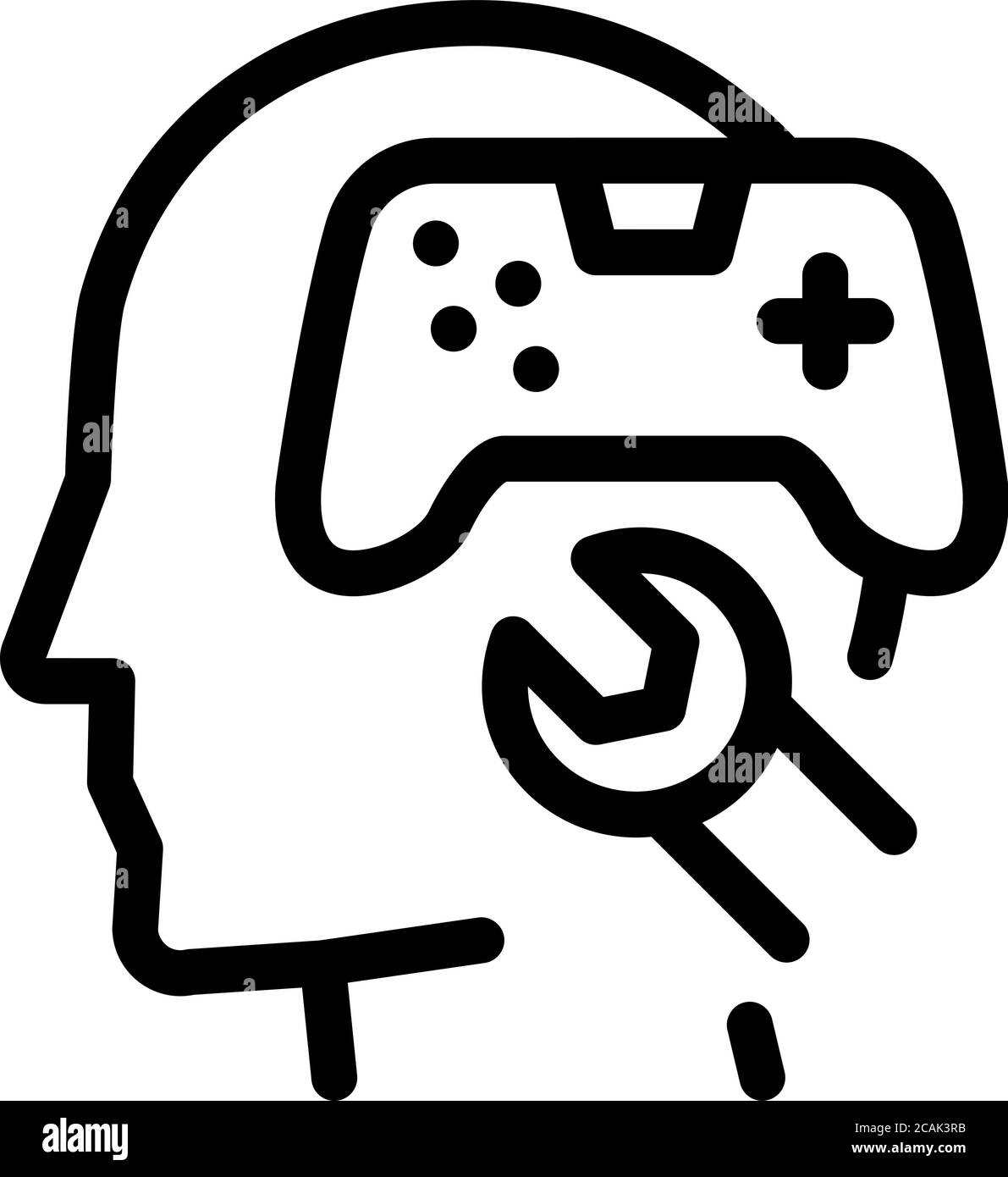 game joystick repair icon vector outline illustration Stock Vector ...