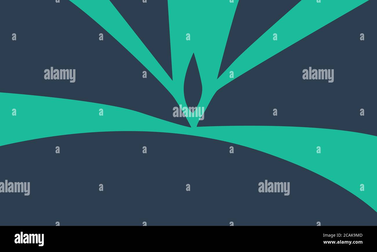 vector illustration of an abstract green background with rays Stock ...