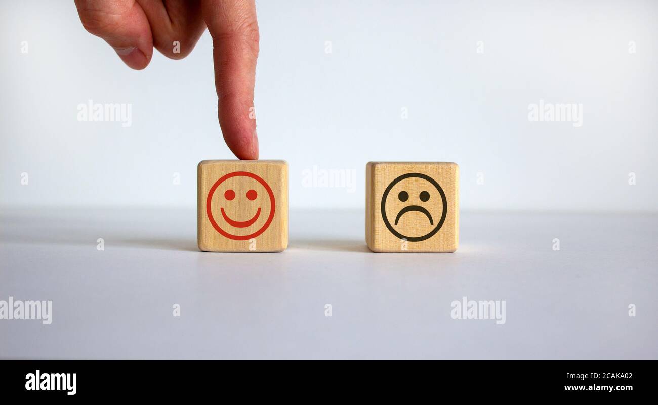 happy customer icon high resolution stock photography and images alamy https www alamy com close up customer hand choose smiley face icon on wood cube service rating satisfaction concept image367989218 html