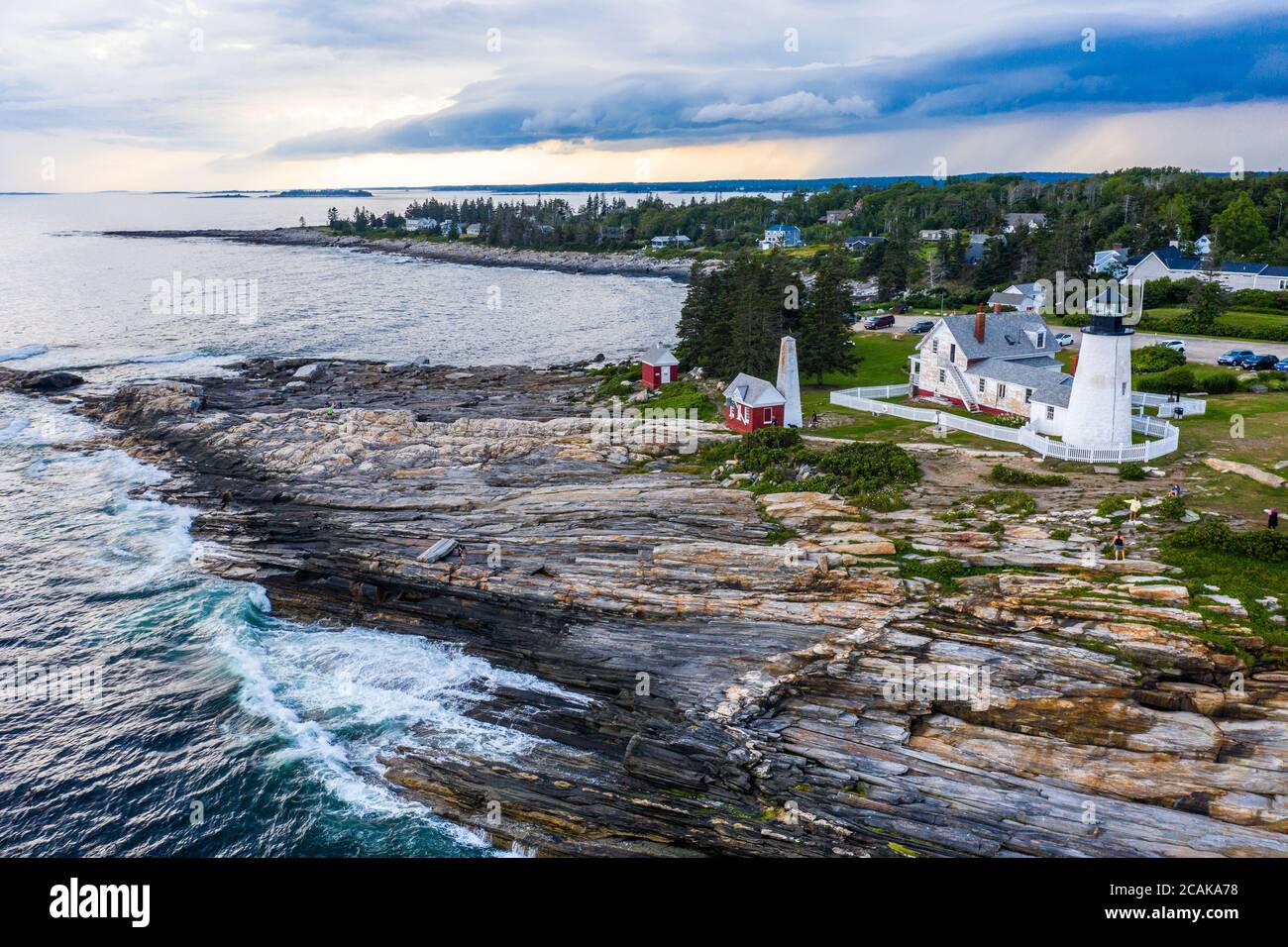 Pemaquid Point Lighthouse, Bristol, Maine, USA Stock Photo Alamy