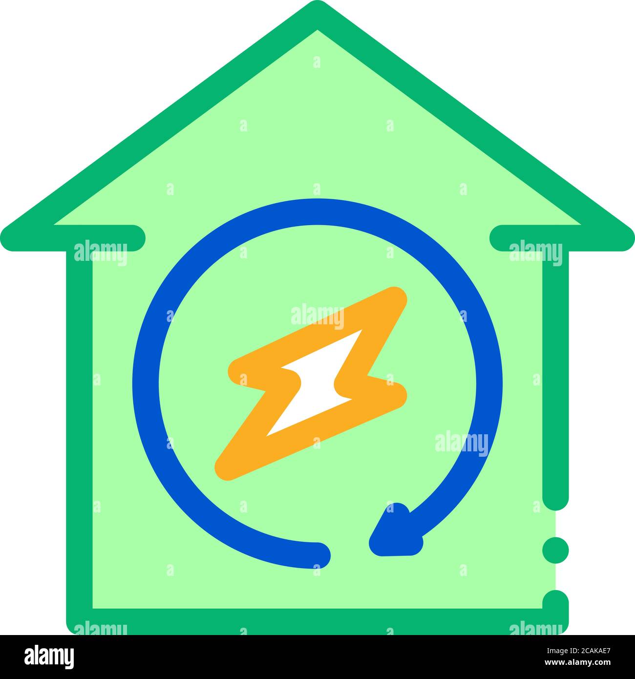 house energy icon vector outline illustration Stock Vector Image & Art