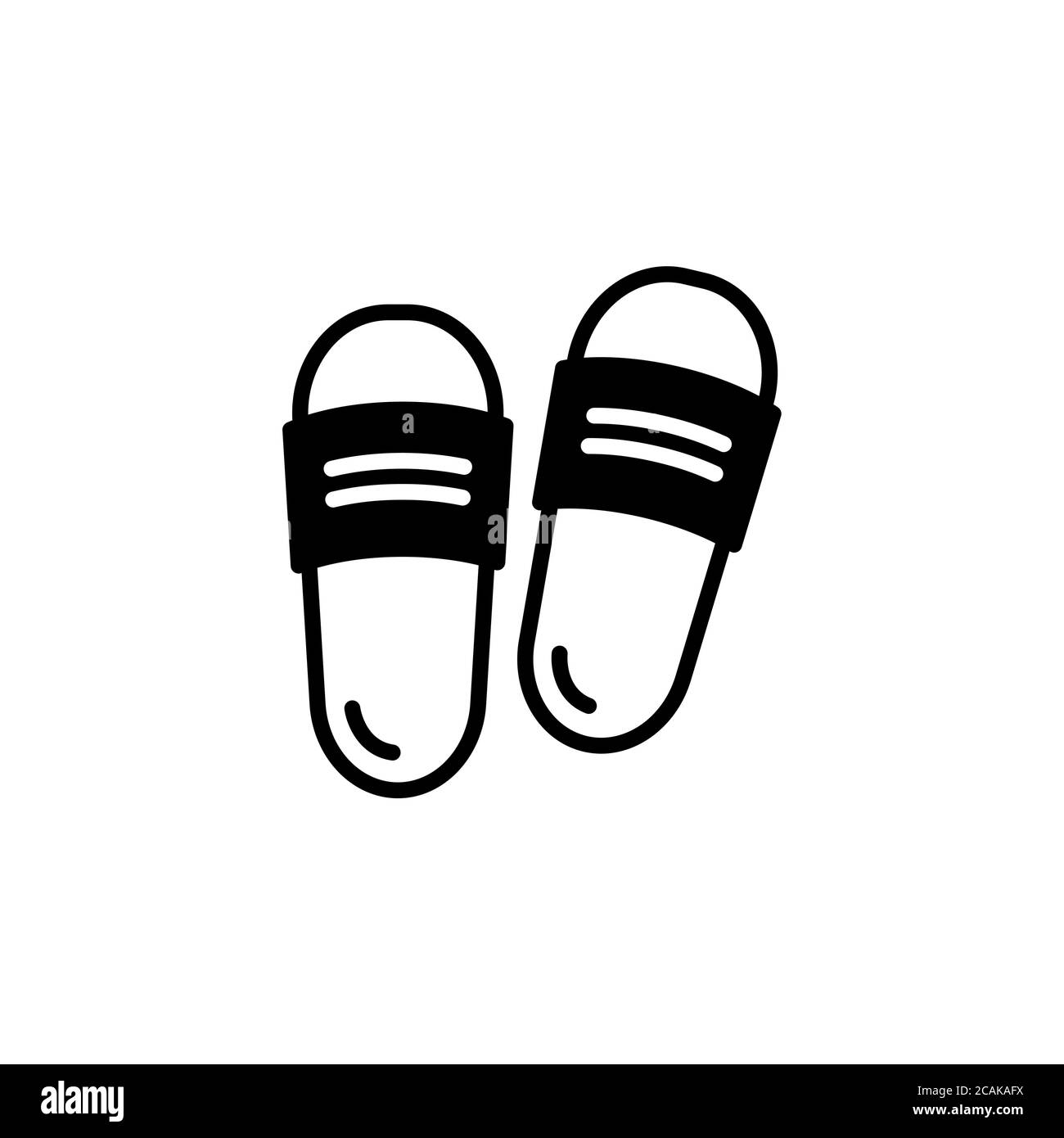 Patterned Slippers Icon, Cartoon Style Stock Vector - Illustration of  domestic, accessory: 221978579
