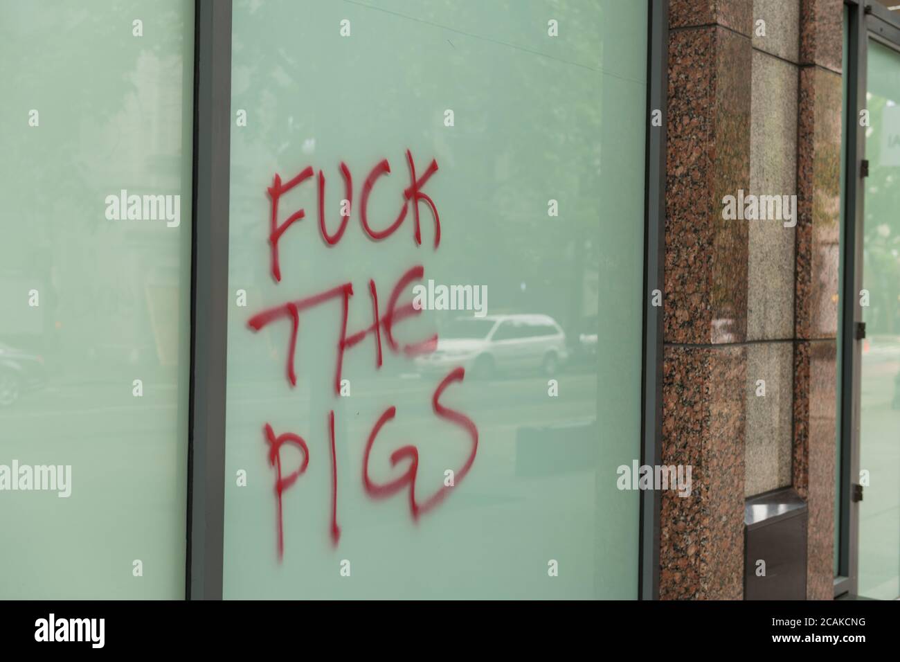 Seattle, USA May 31, 2020 Early in the morning looting and vandalism
